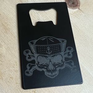 Sailor Skull Bottle Opener Credit Card Size